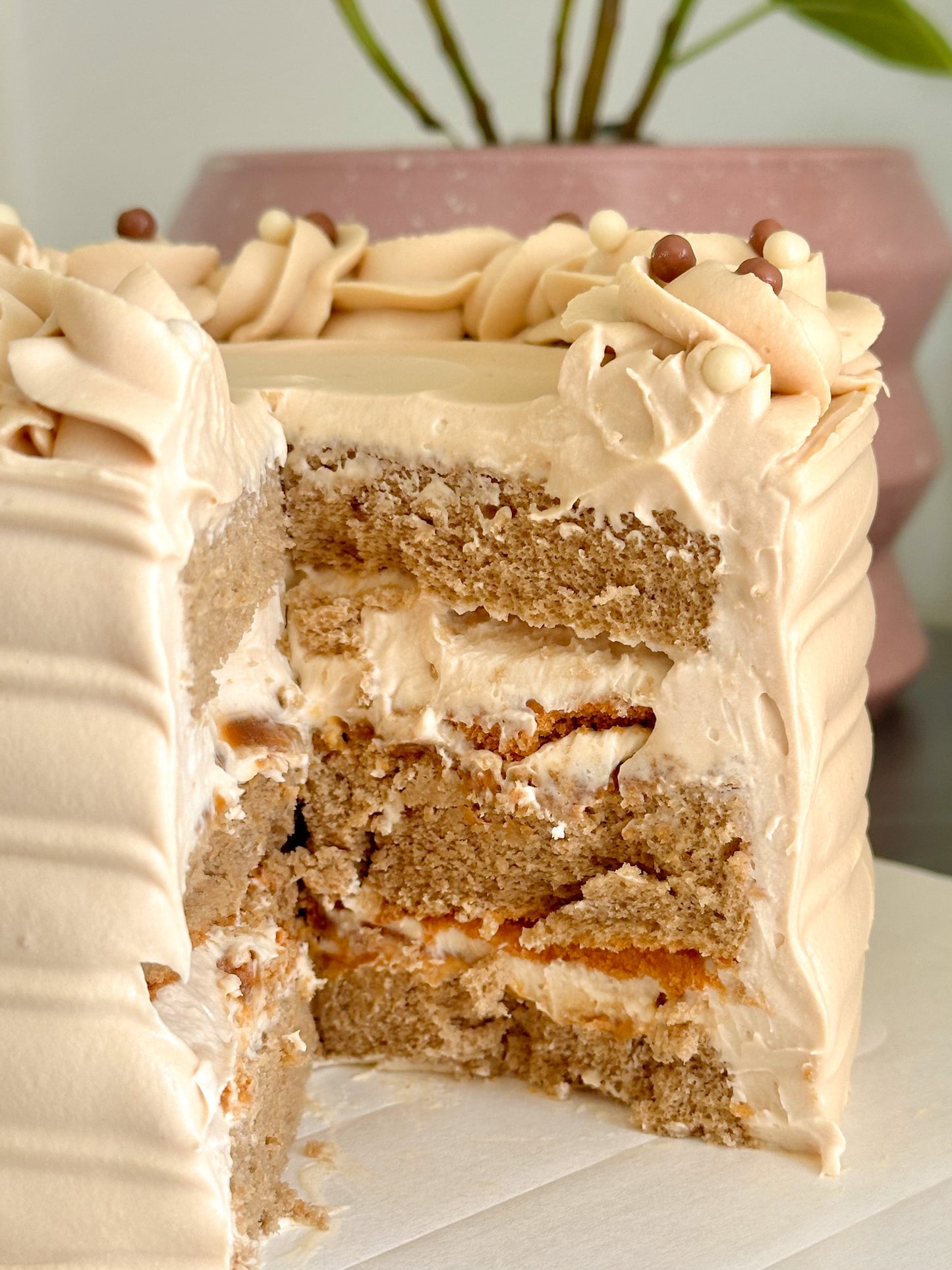 Biscoff Caramel Chiffon Cake