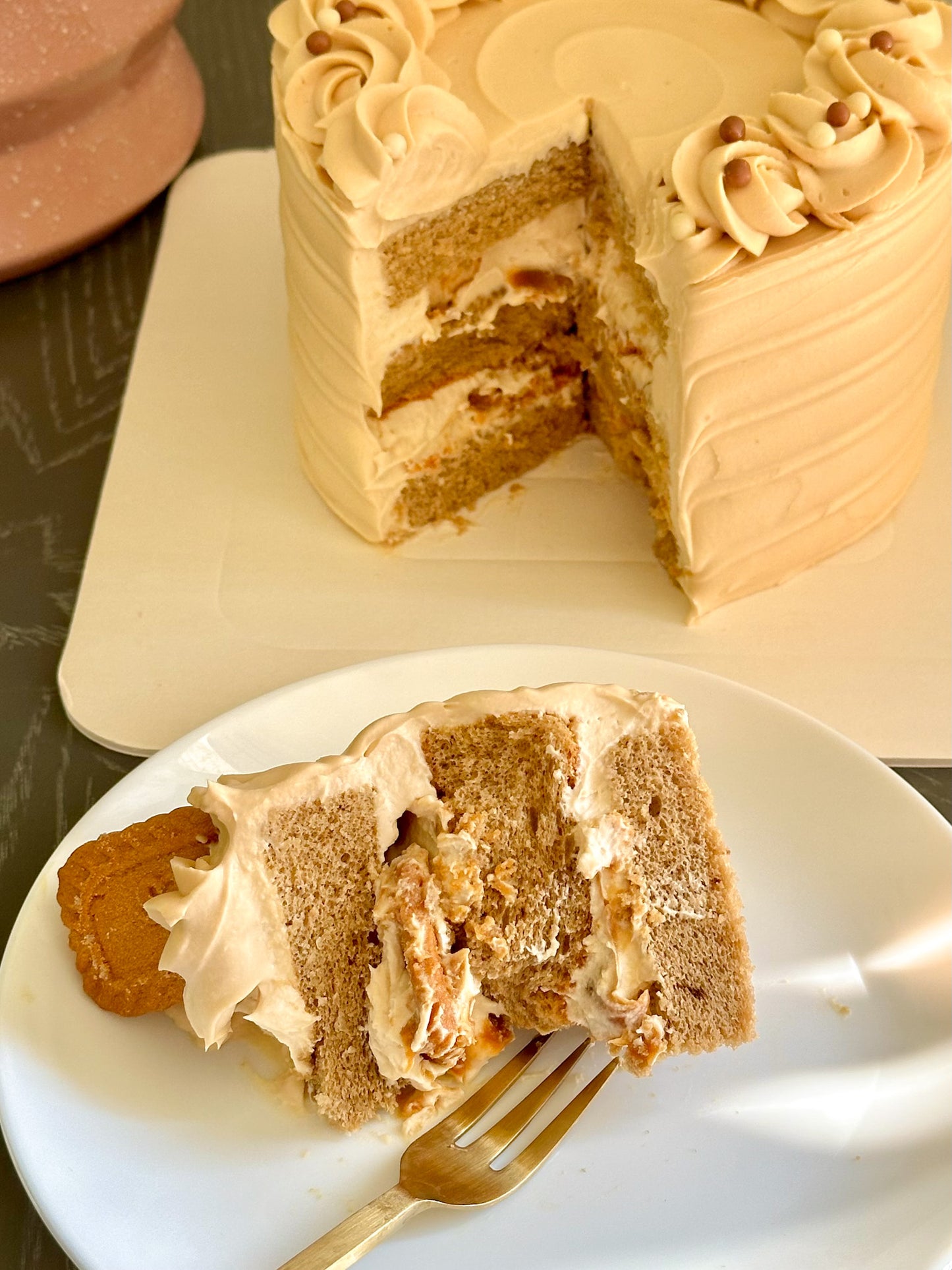 Biscoff Caramel Chiffon Cake